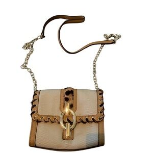 Chic Tan and Brown Chain Strap Bag